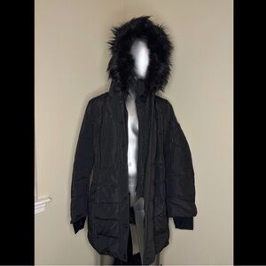 Nautica Black Parka with Faux Fur Hood (not Costco)